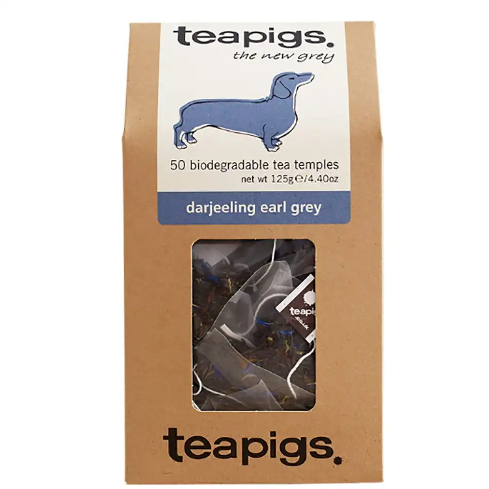 50pc Teapigs Darjeeling Earl Grey Tea Temples/Tea bags Bergamot blend Hot Drink