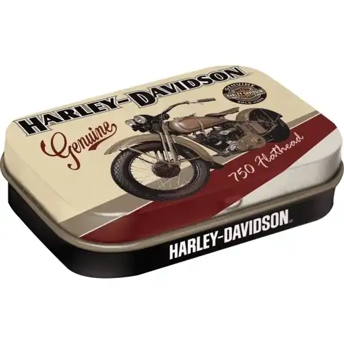 Nostalgic Art Mint Box 6cm Metal Tin Harley Flathead Fresh Breath Hard Candy