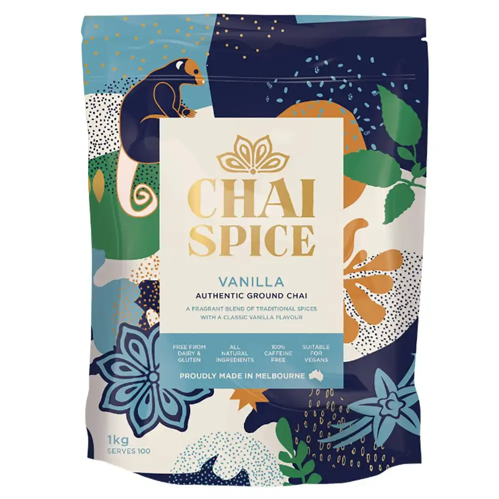 Chai Spice Chai Vanilla Spiced Smooth Pure Hot Drink Blend Tea Ground 1kg Bag