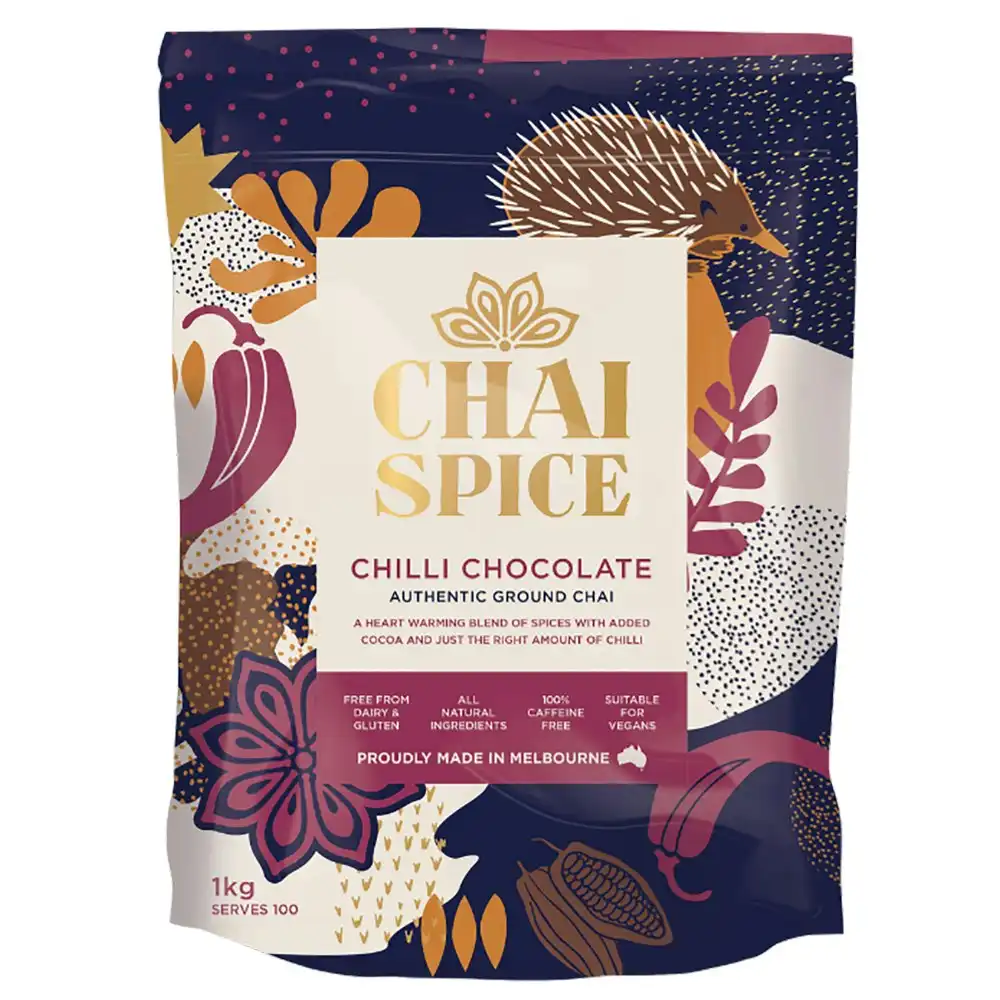 Chai Spice Chilli Chocolate Chai Spiced Hot/Cold Drink Blend Tea Ground 1kg Bag