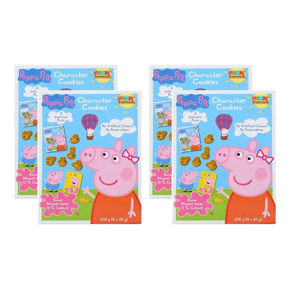 32pc Park Avenue Peppa Pig Character Cookies/Biscuits Box w/Magnet 25g Assorted