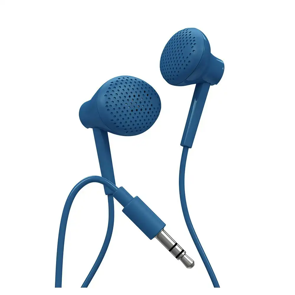 Liquid Ears Everyday Earphones In-Ear Earbuds/Headphones w/3.5mm Audio Jack Blue