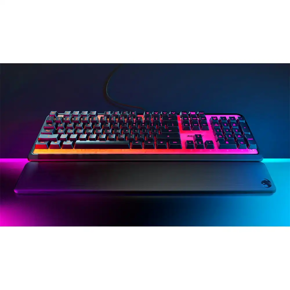 Roccat Magma Gaming Keyboard RGBA Backlighting Anti-Ghosting w/ Palm Rest Black