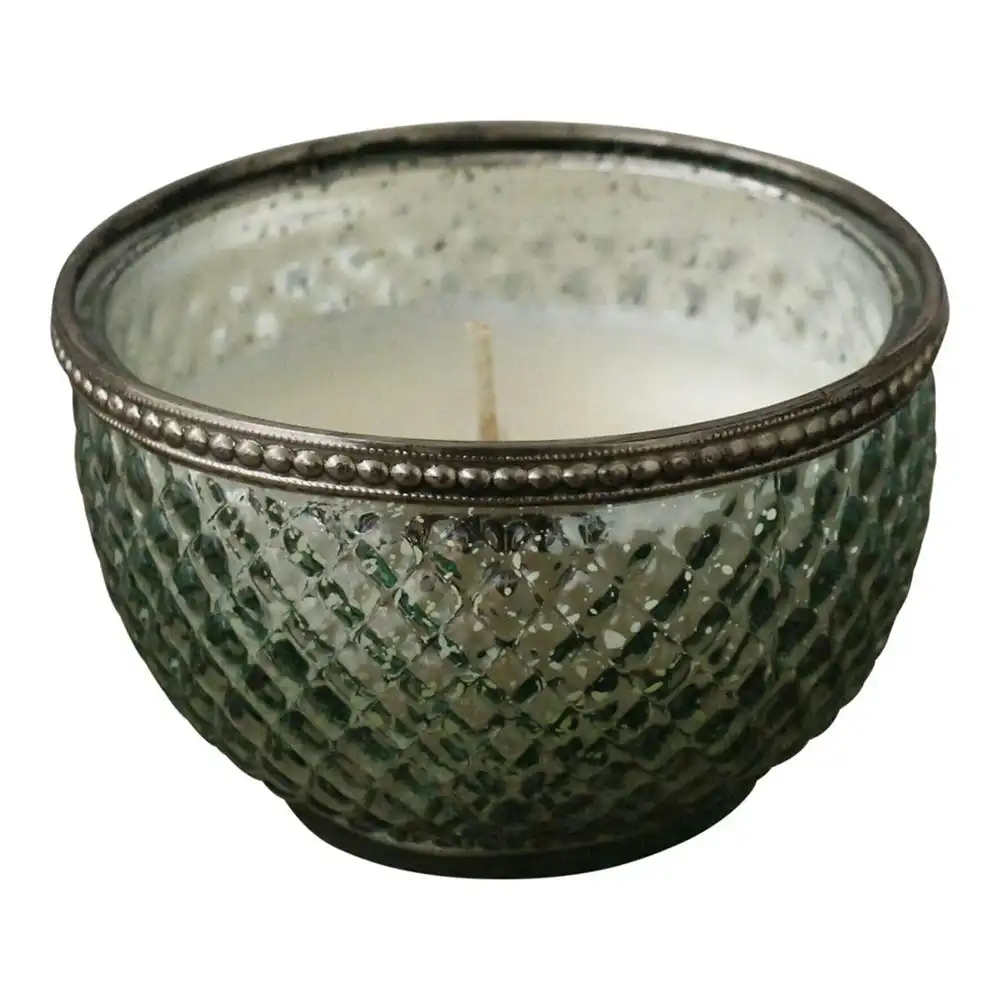 Glass/Wax/Metal 11.5cm Scented Tealight Candle Bolla Ocean Home Fragrance Green