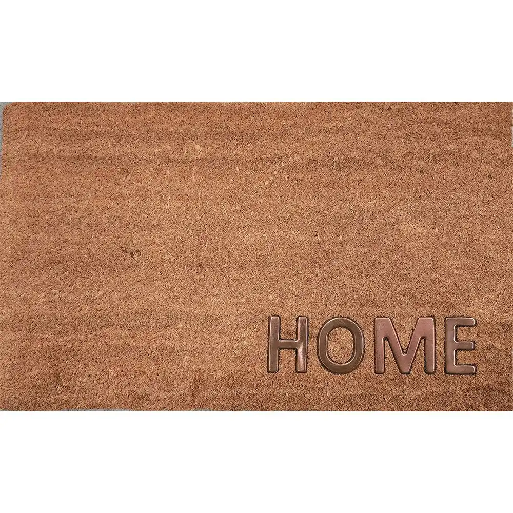 Solemate PVC Backed Coir Copper Home 45x75cm Slim Outdoor Stylish Doormat