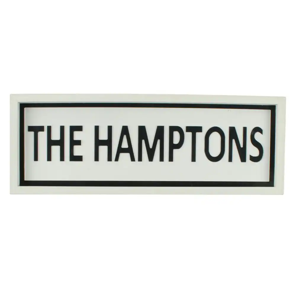 Maine & Crawford Hume Wood 45x17cm The Hamptons Sign Wall Hanging Home Decor