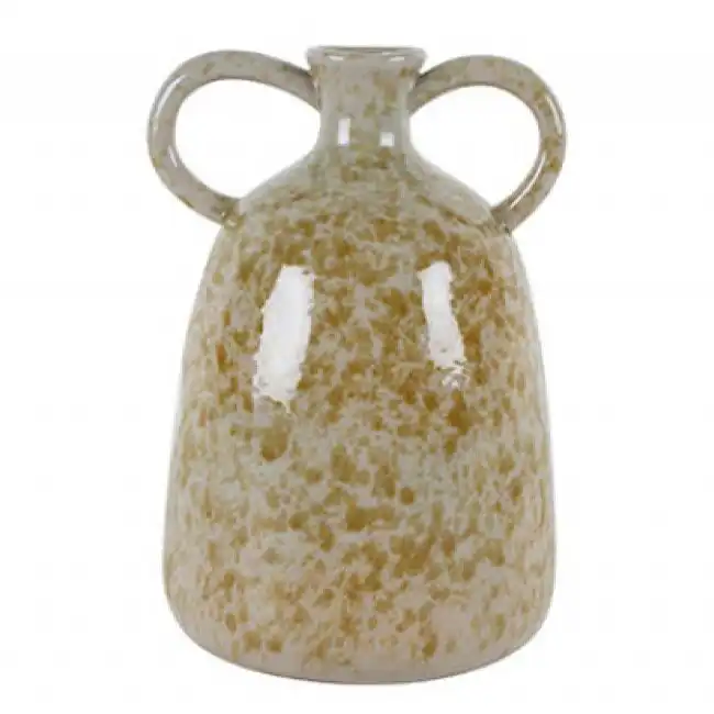Maine & Crawford Izik 22x16cm Stoneware Decanter Flower Vase w/ Handle Green