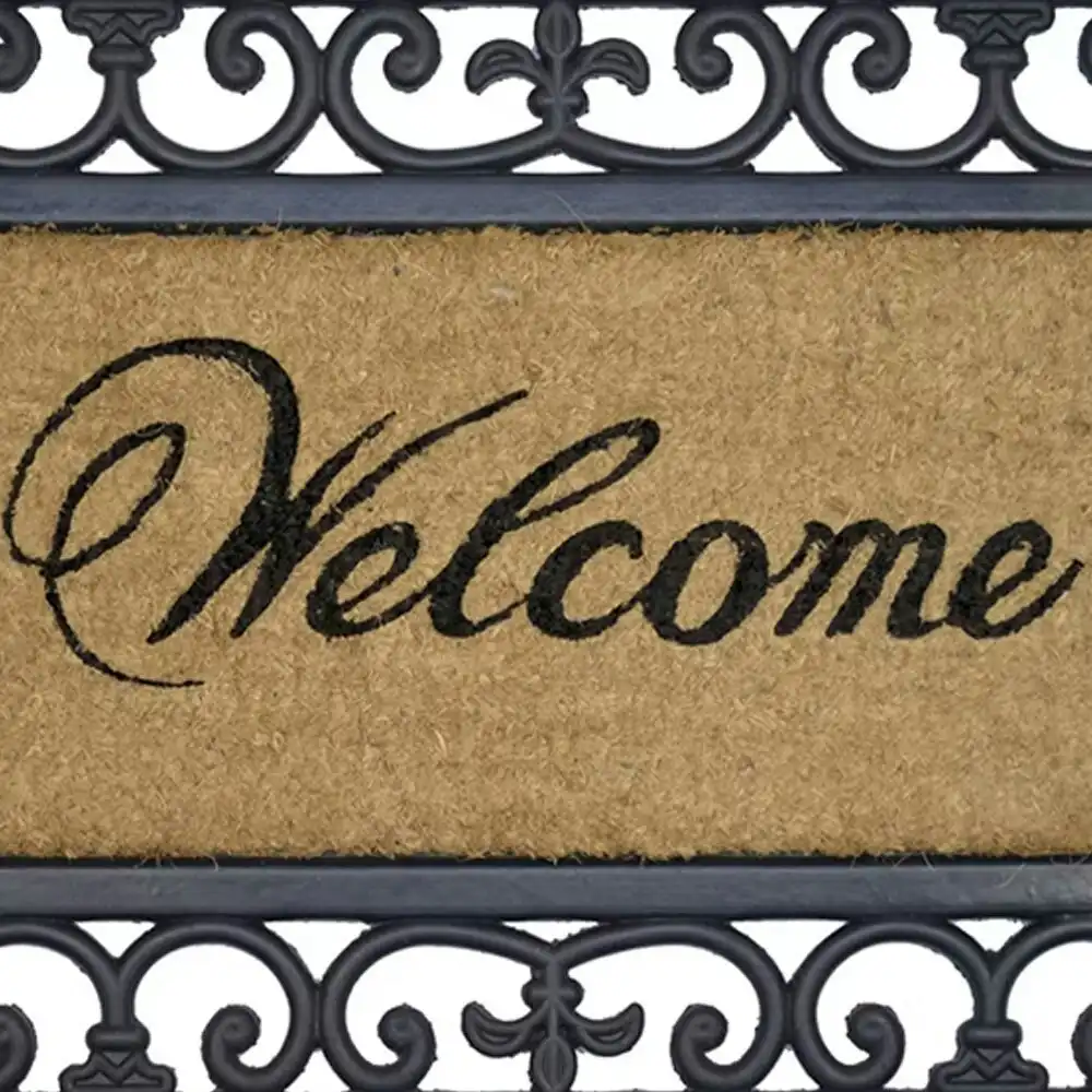 Solemate R/C Welcome W Iron 45x75cm Stylish Outdoor Entrance Doormat