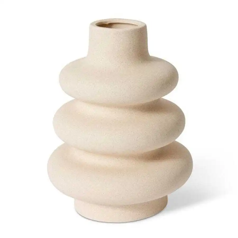 E Style Skylar 24cm Ceramic Flower/Plant Vase Tabletop Display Decor Cream
