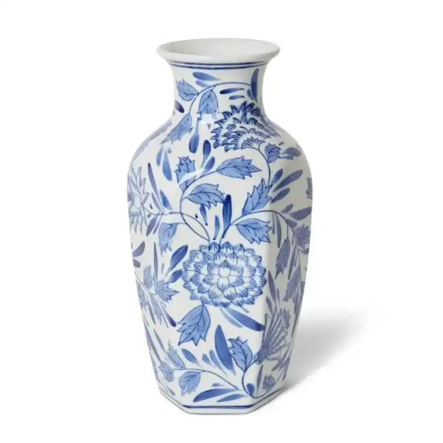 E Style Mabel 30cm Porcelain Flower/Plant Vase Tabletop Decor Blue/White
