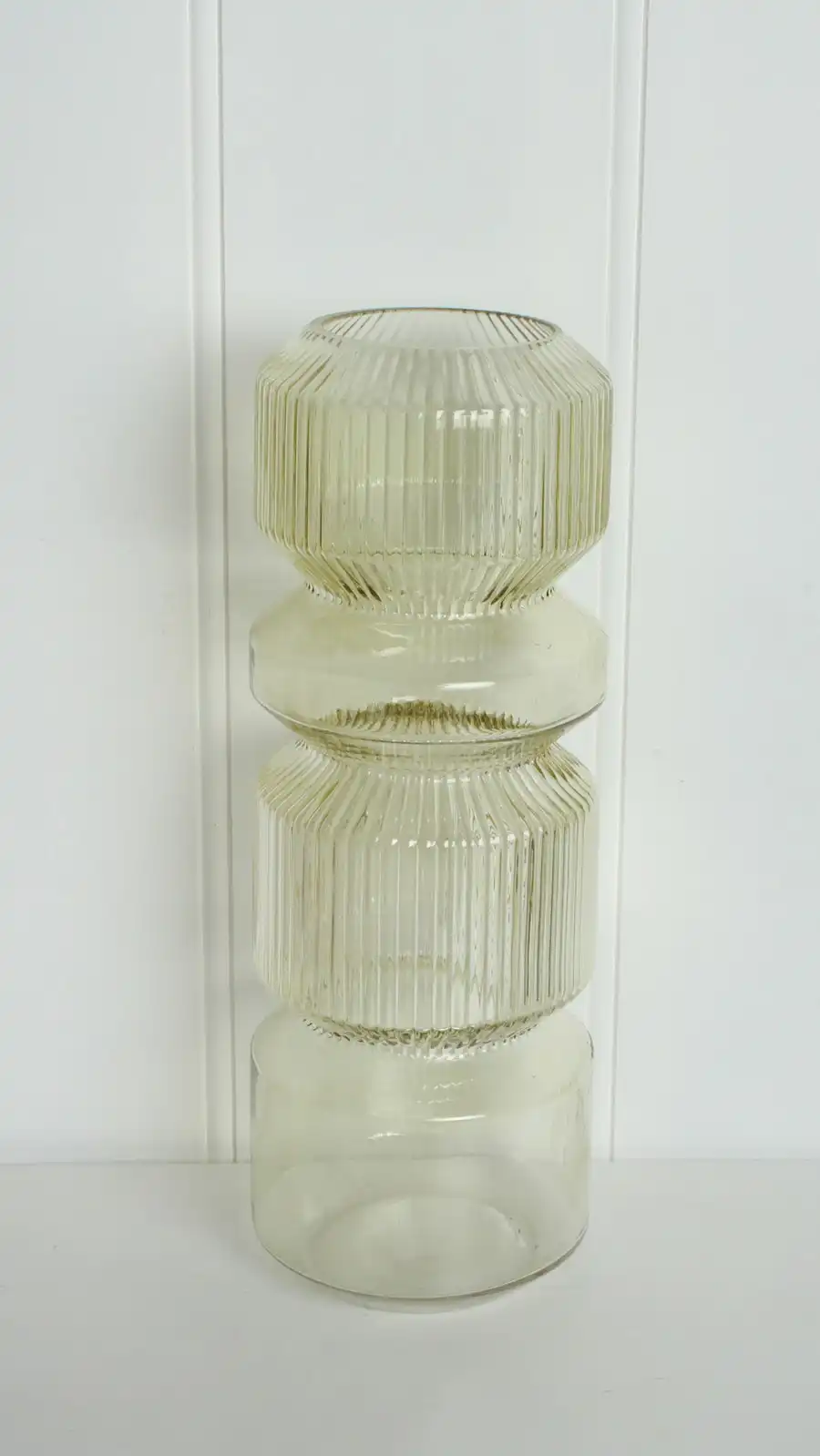 Maine & Crawford 35x13cm Bibo Ribbed Glass Cylinder Vase Home/Garden Display
