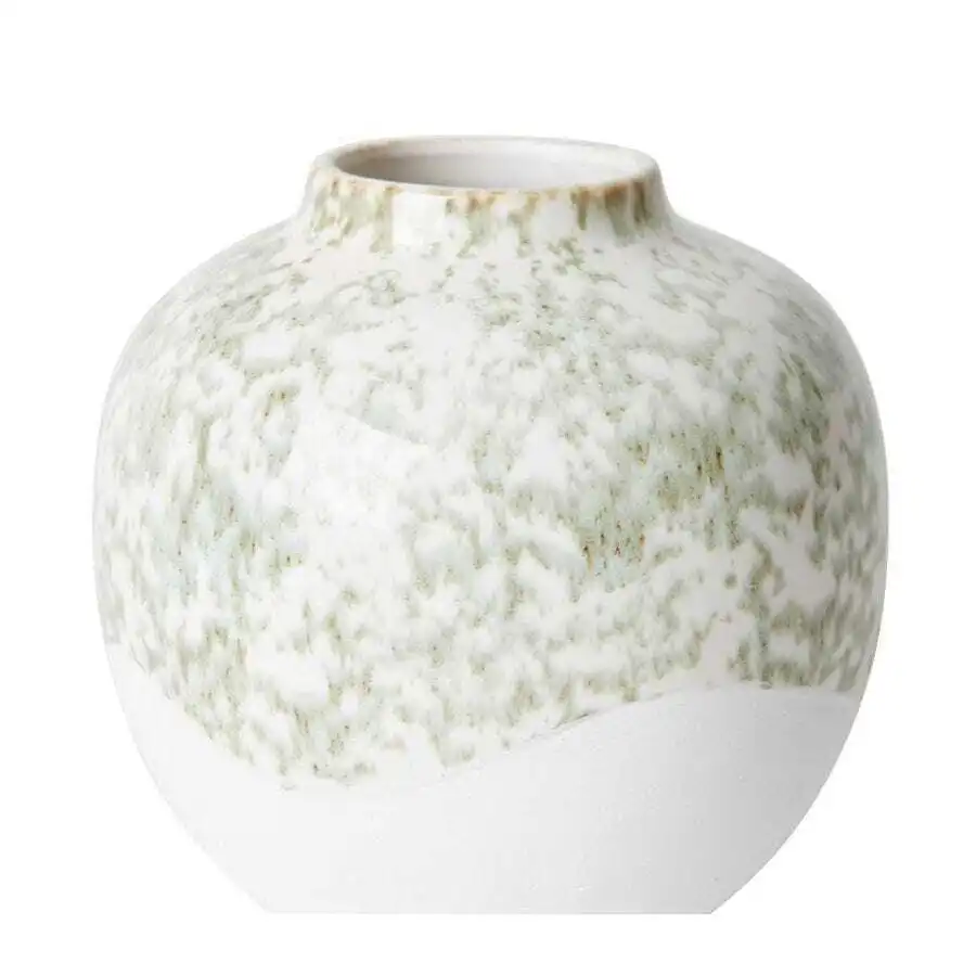 E Style Alameda 19cm Ceramic Plant/Flower Vase Tabletop Decor Green/White