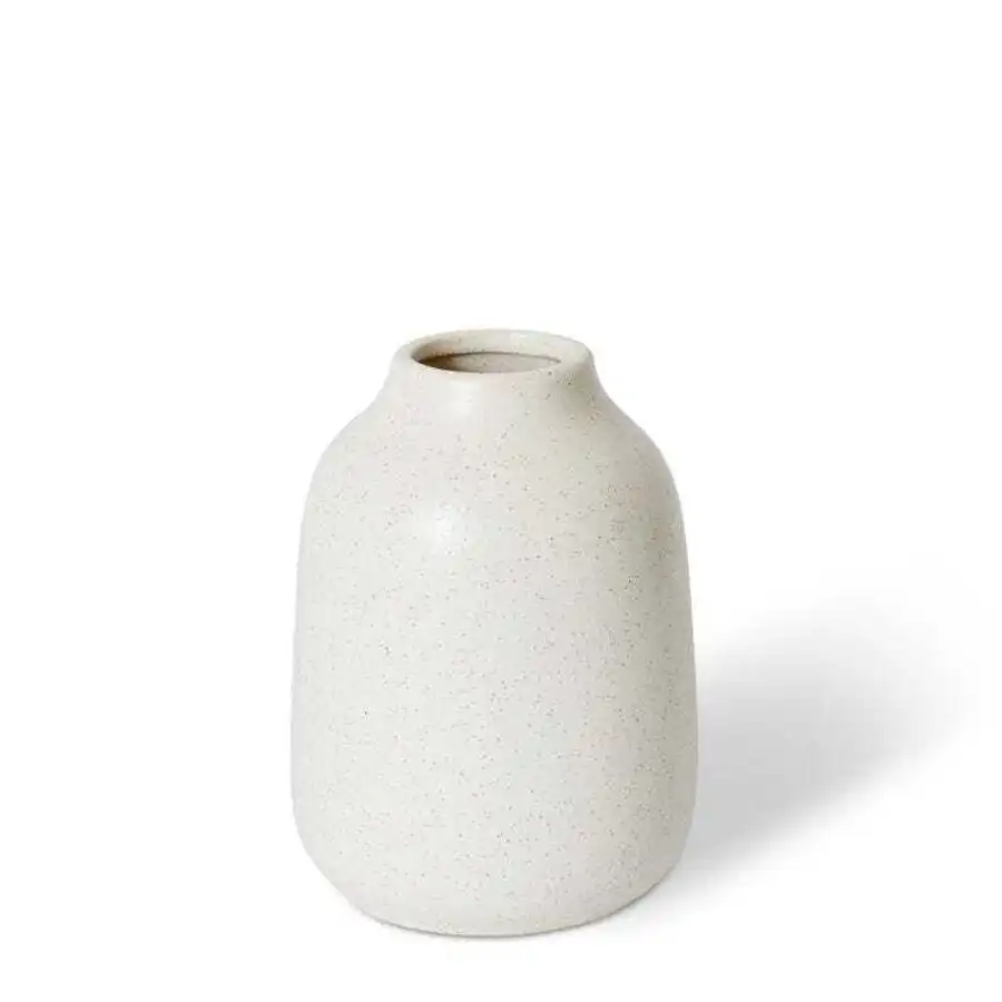 E Style Damita 16cm Ceramic Plant/Flower Vase Tabletop Display Decor White
