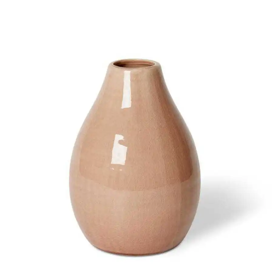 E Style Arabella 24cm Ceramic Plant/Flower Vase Tabletop Display Decor Pink