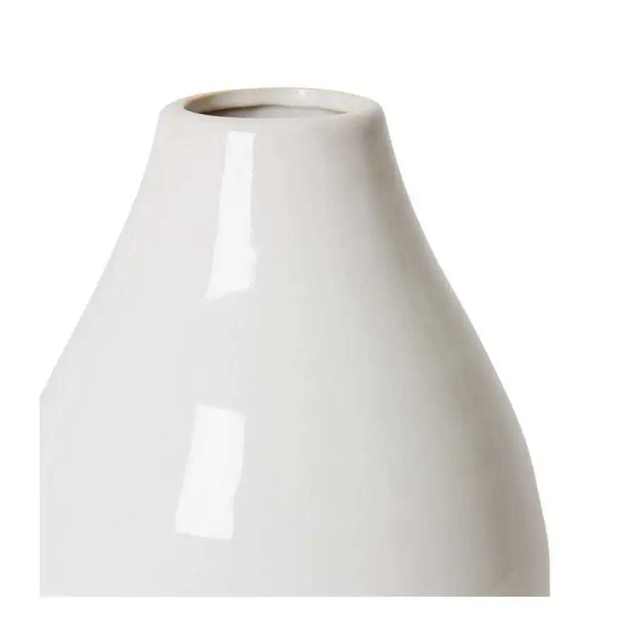 E Style Arabella 24cm Ceramic Plant/Flower Vase Tabletop Home Decor White
