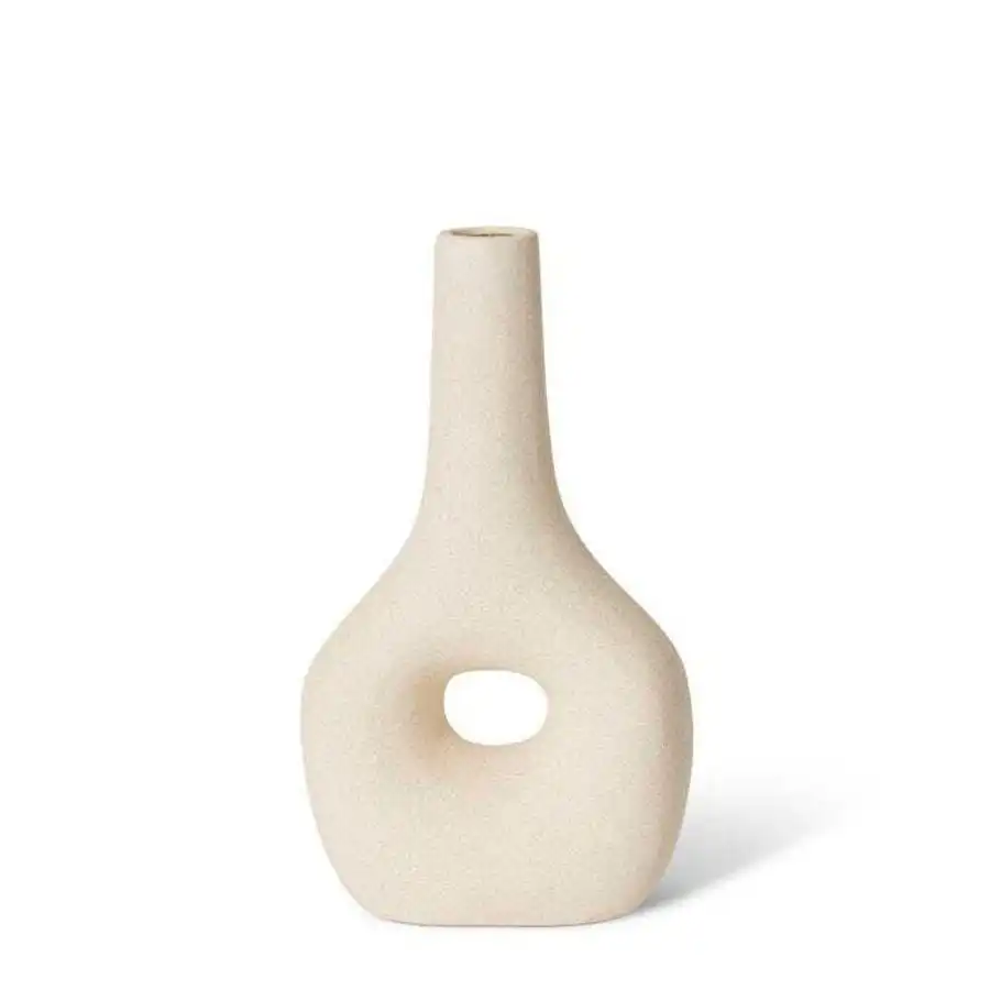 E Style Alina 23cm Ceramic Flower/Plant Vase Tabletop Display Decor Cream