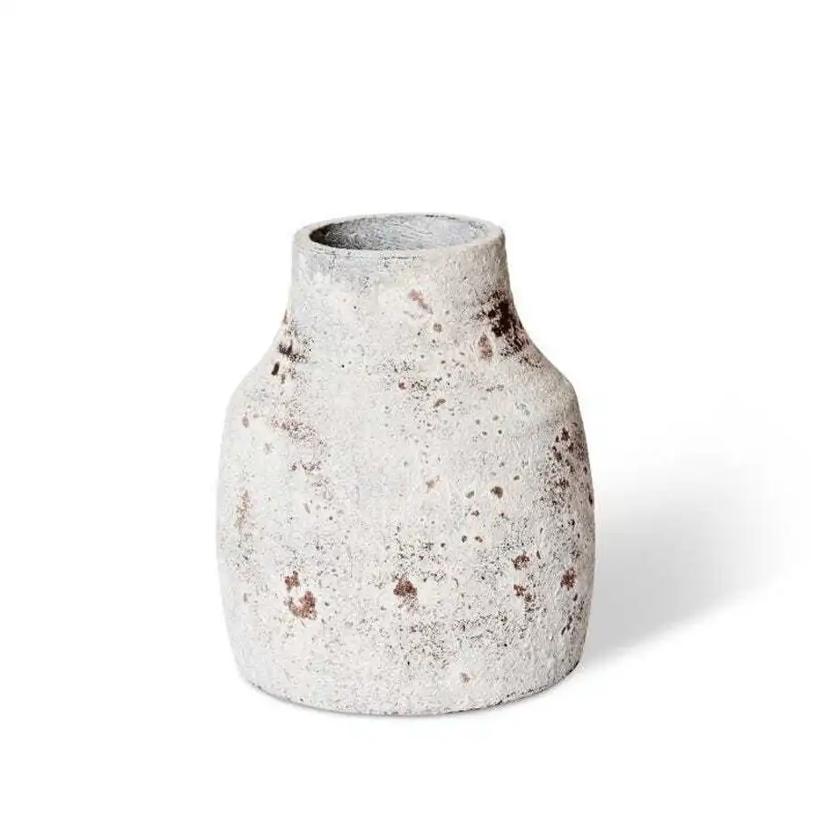 E Style Monroe 26cm Ceramic Flower/Plant Vase Tabletop Home Decor White/Grey
