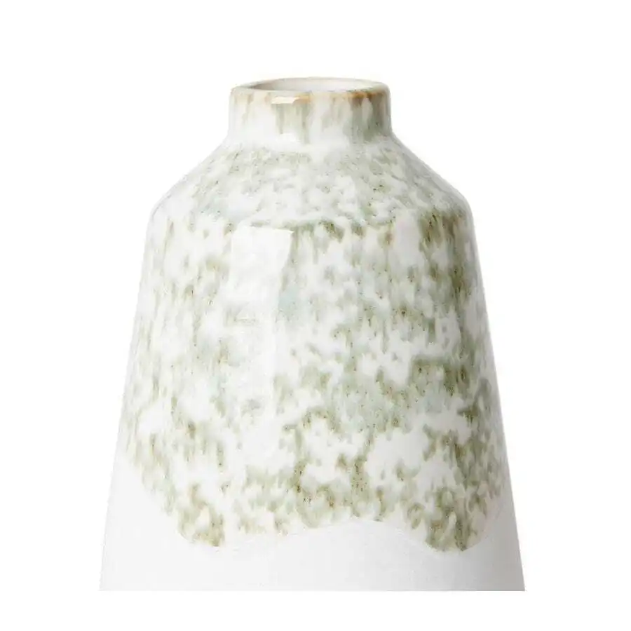 E Style Alyssa 27cm Ceramic Flower/Plant Vase Tabletop Decor Green/White