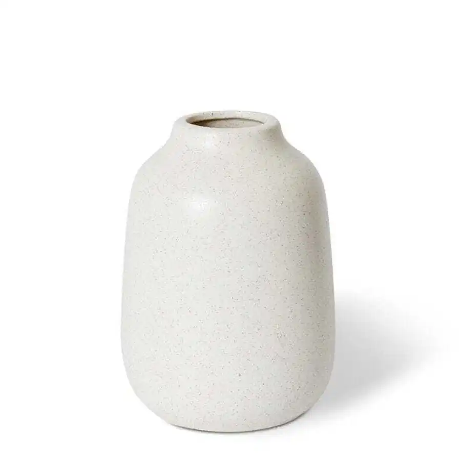 E Style Damita 21cm Ceramic Flower/Plant Vase Tabletop Display Decor White