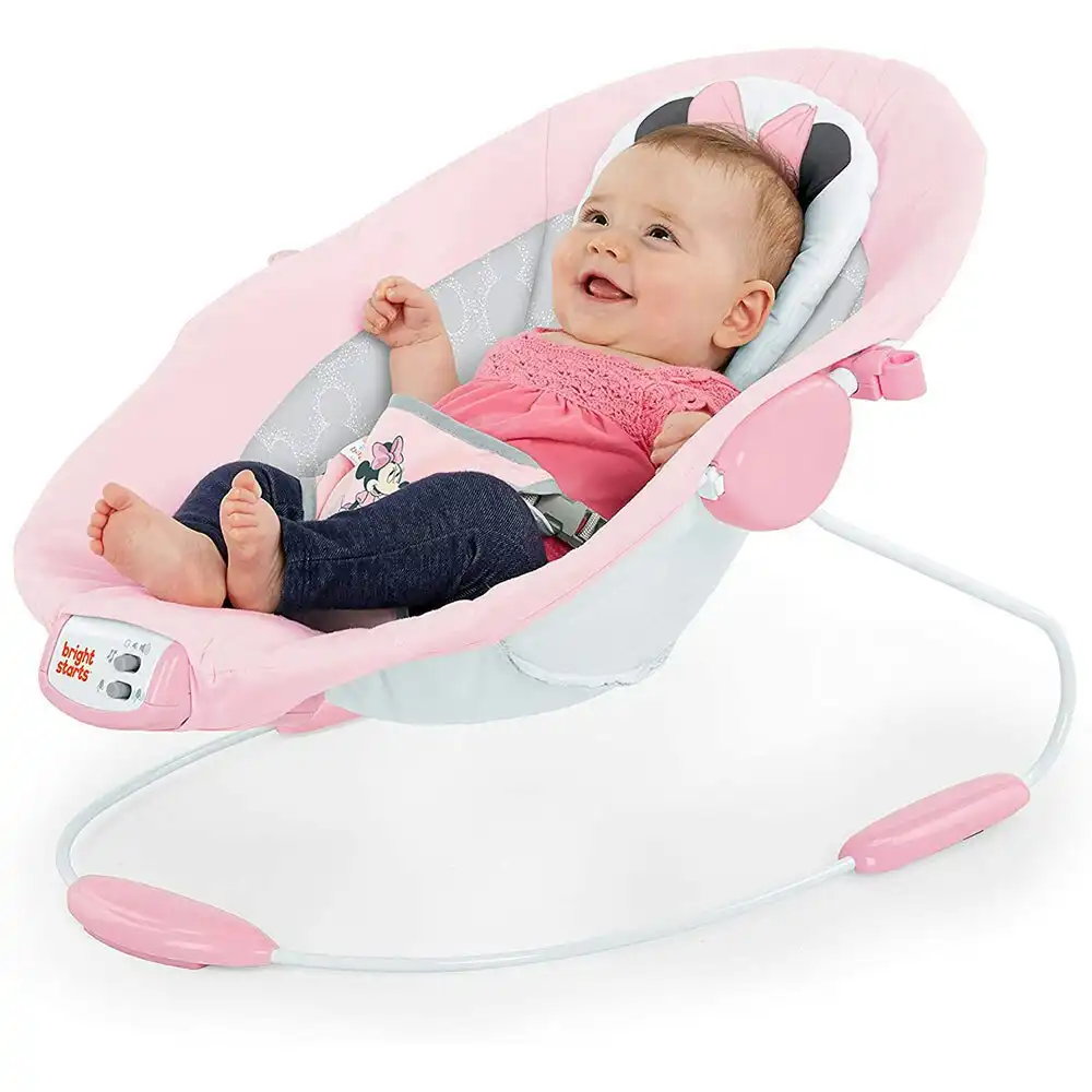 Bright Starts Minnie Mouse Rosy Skies Cradling Bouncer Baby/Infant/Girls 0m+
