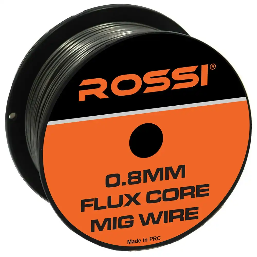 Rossi 0.8mm 1kg Flux Core Gasless MIG Welding Wire, Self-Shielded, Excellent for Outdoor Use