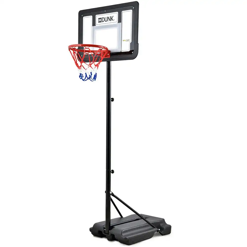 Dr. Dunk Portable Kids Basketball Hoop Stand System, 1.15m to 1.60m Height Adjustable