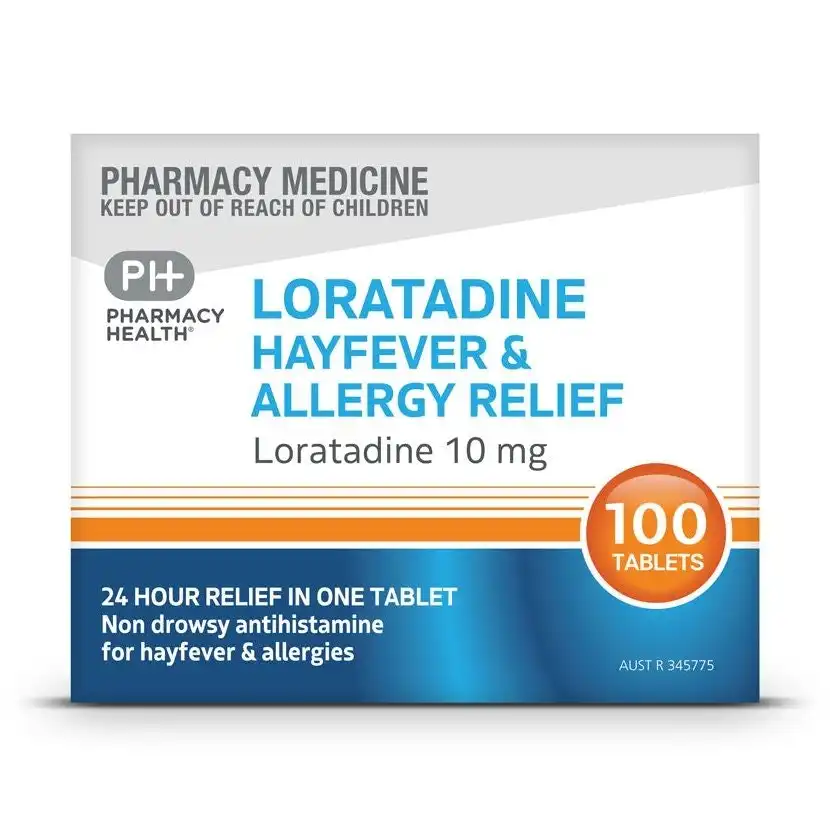 Pharmacy Health LORATADINE 10MG 100 TABLETS