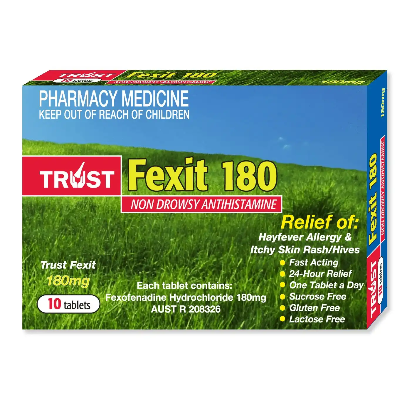 Trust Fexit 180mg 10 Tablets (Generic for Telfast)