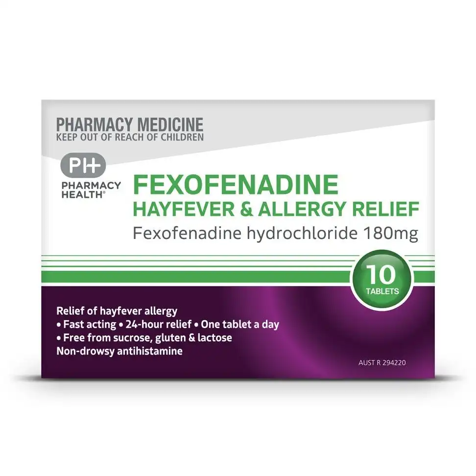 Pharmacy Health FEXOFENADINE HAYFEVER&ALLERGY 10 TABS