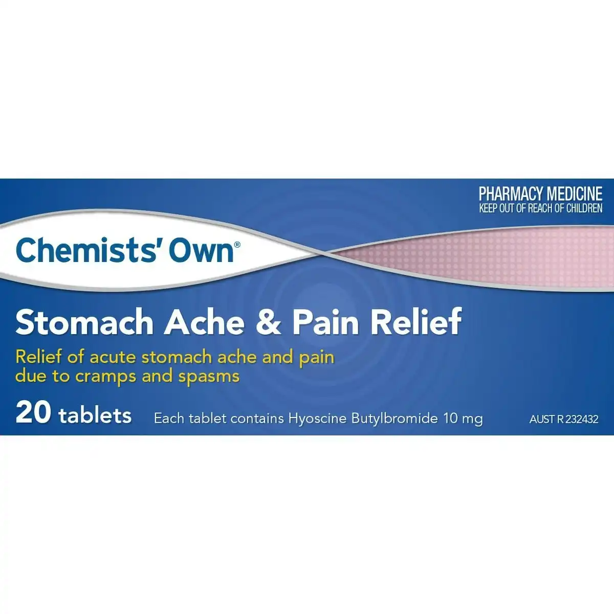 Chemists' Own Stomach Ache & Pain Relief 10 mg 20 Tabs (Generic of BUSCOPAN)