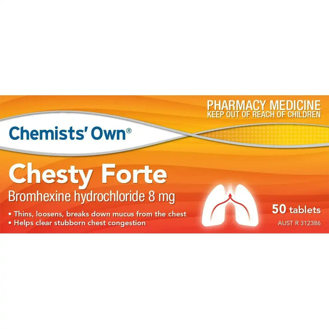 Chemists' Own Chesty Forte 50 Tabs (Generic of BISOLVON CHESTY FORTE)