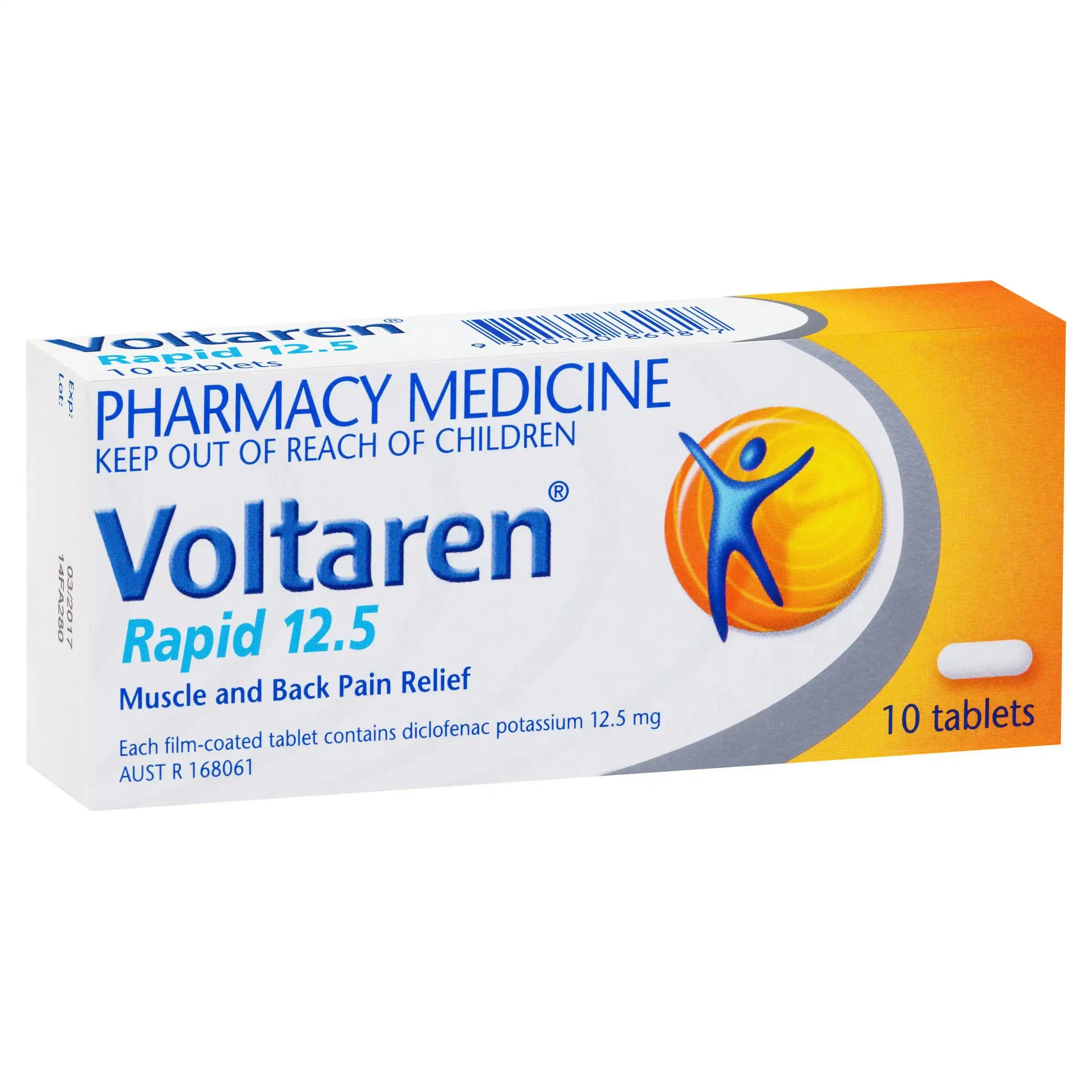 Voltaren Rapid 12.5, Pain Relief 10 Tablets