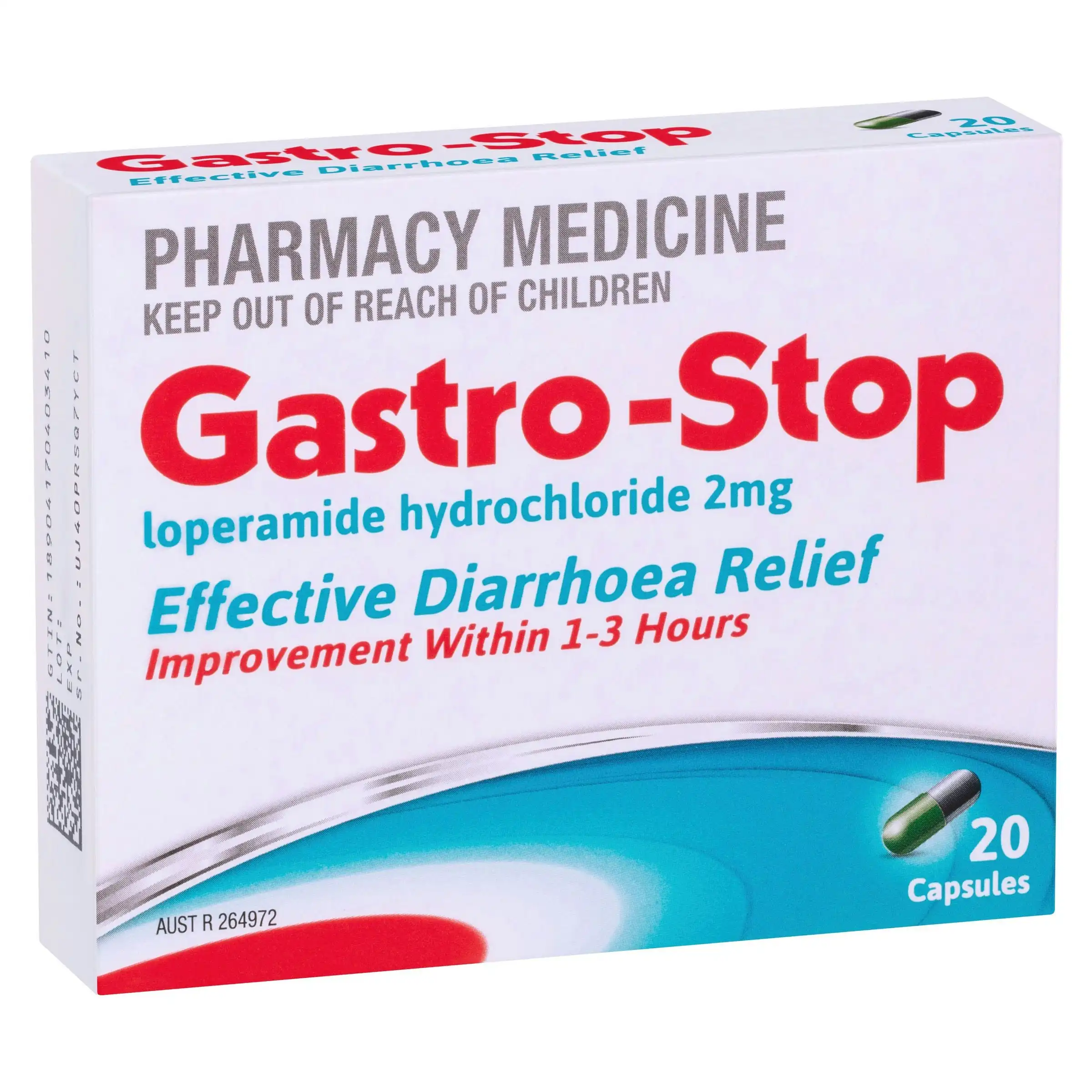 GastroStop Loperamide 2mg 20 Capsules