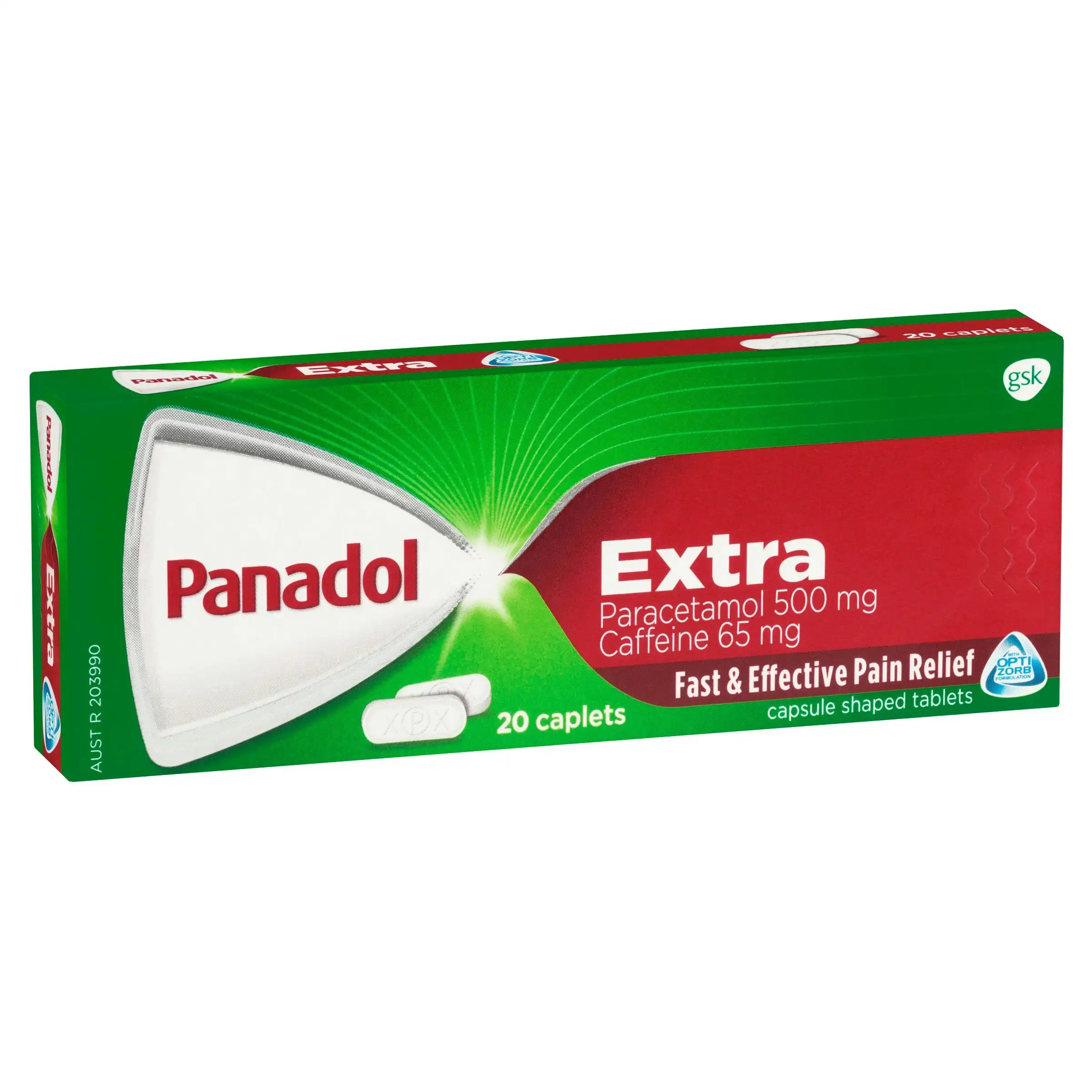 Panadol Extra with Optizorb Paracetamol Pain Relief 20 Caplets