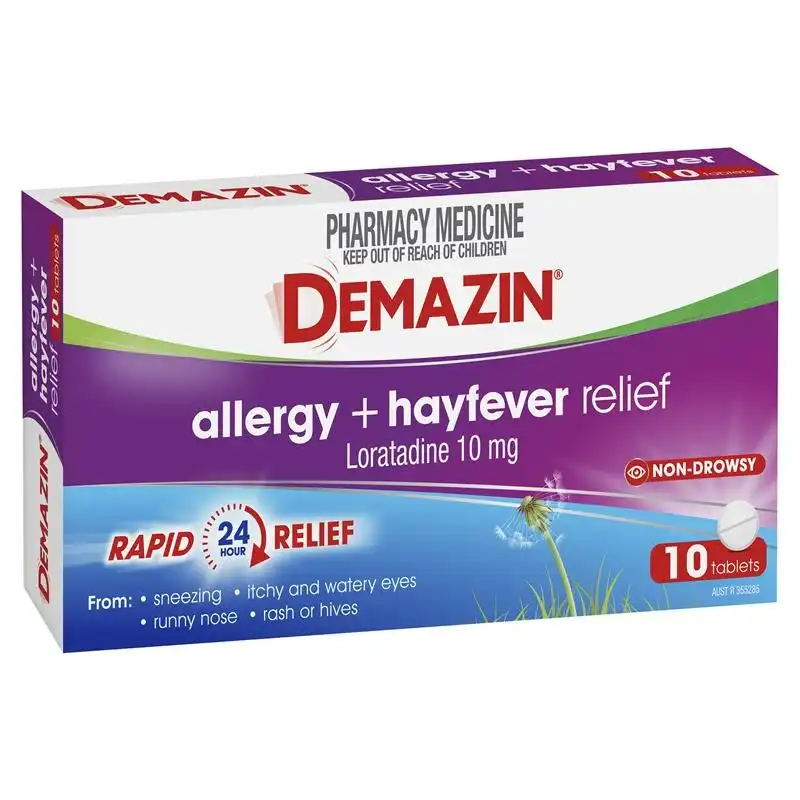 Demazin Allergy + Hayfever Relief Non-Drowsy 10 Tablets