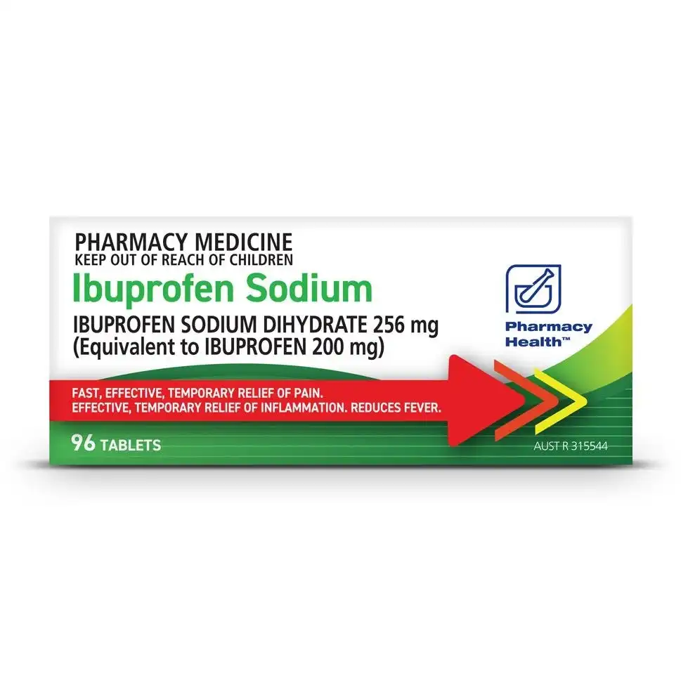 Pharmacy Health IBUPROFEN SODIUM 96 TABLETS