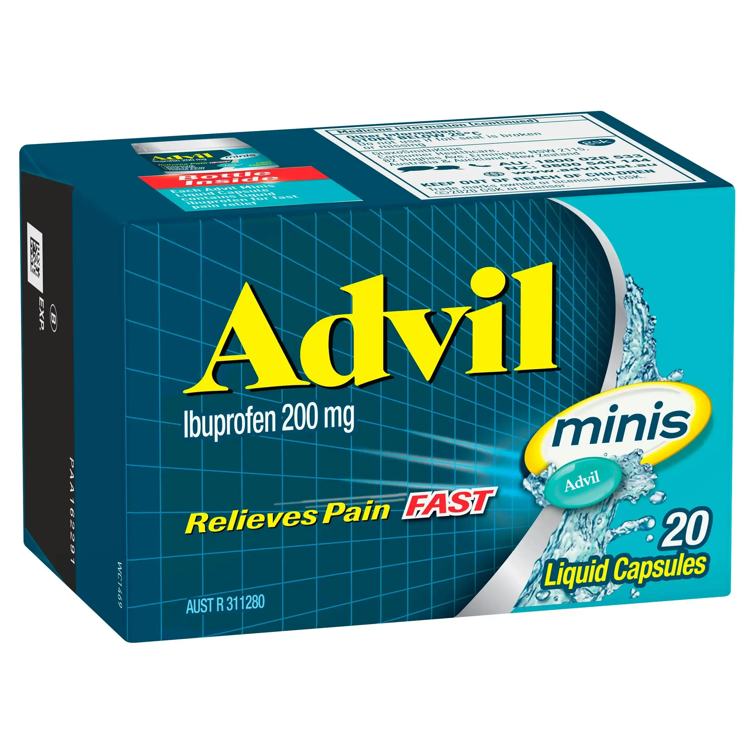 Advil Minis Liquid 20 Capsules