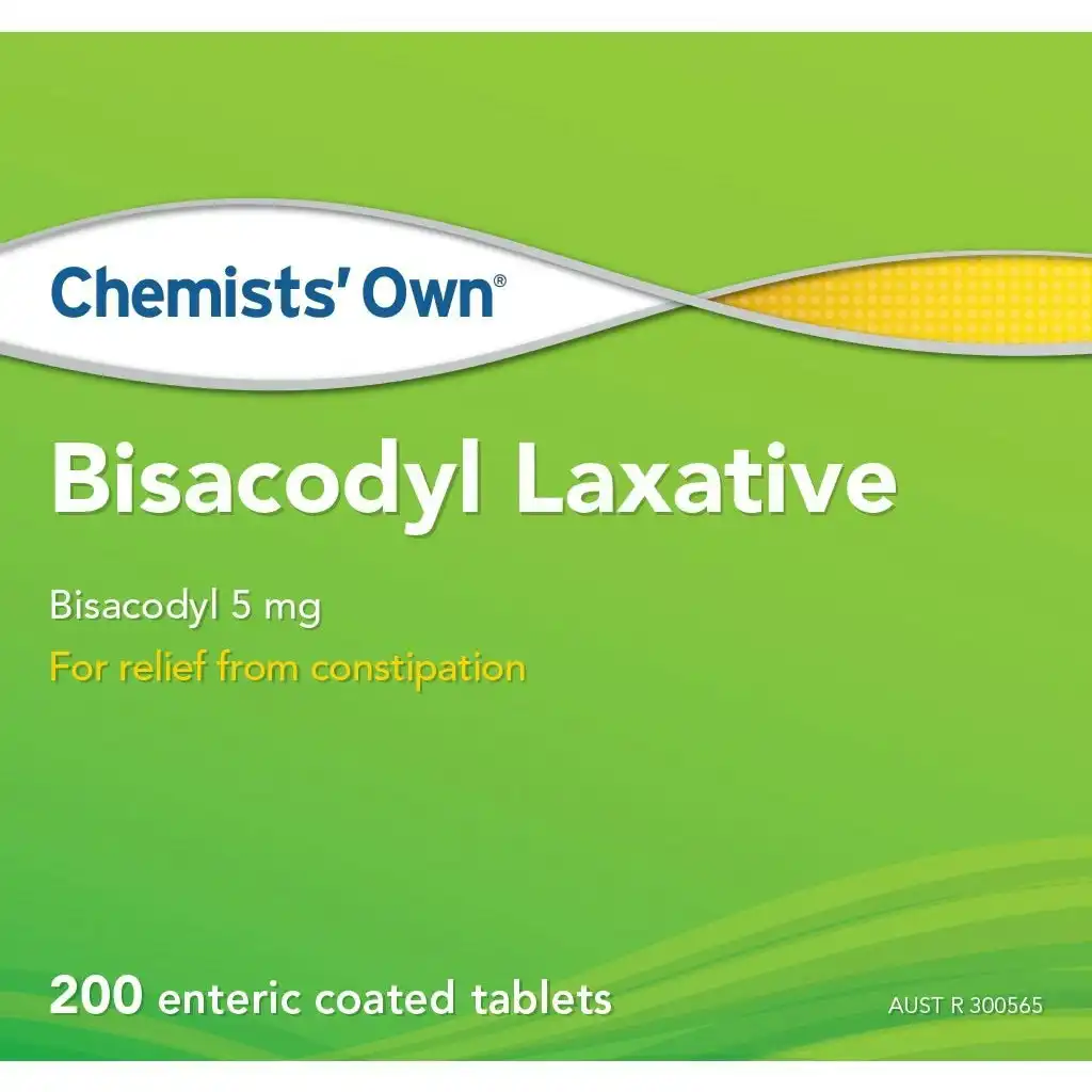 Chemists' Own Bisacodyl Laxative 200 Tablets (Generic of DULCOLAX)