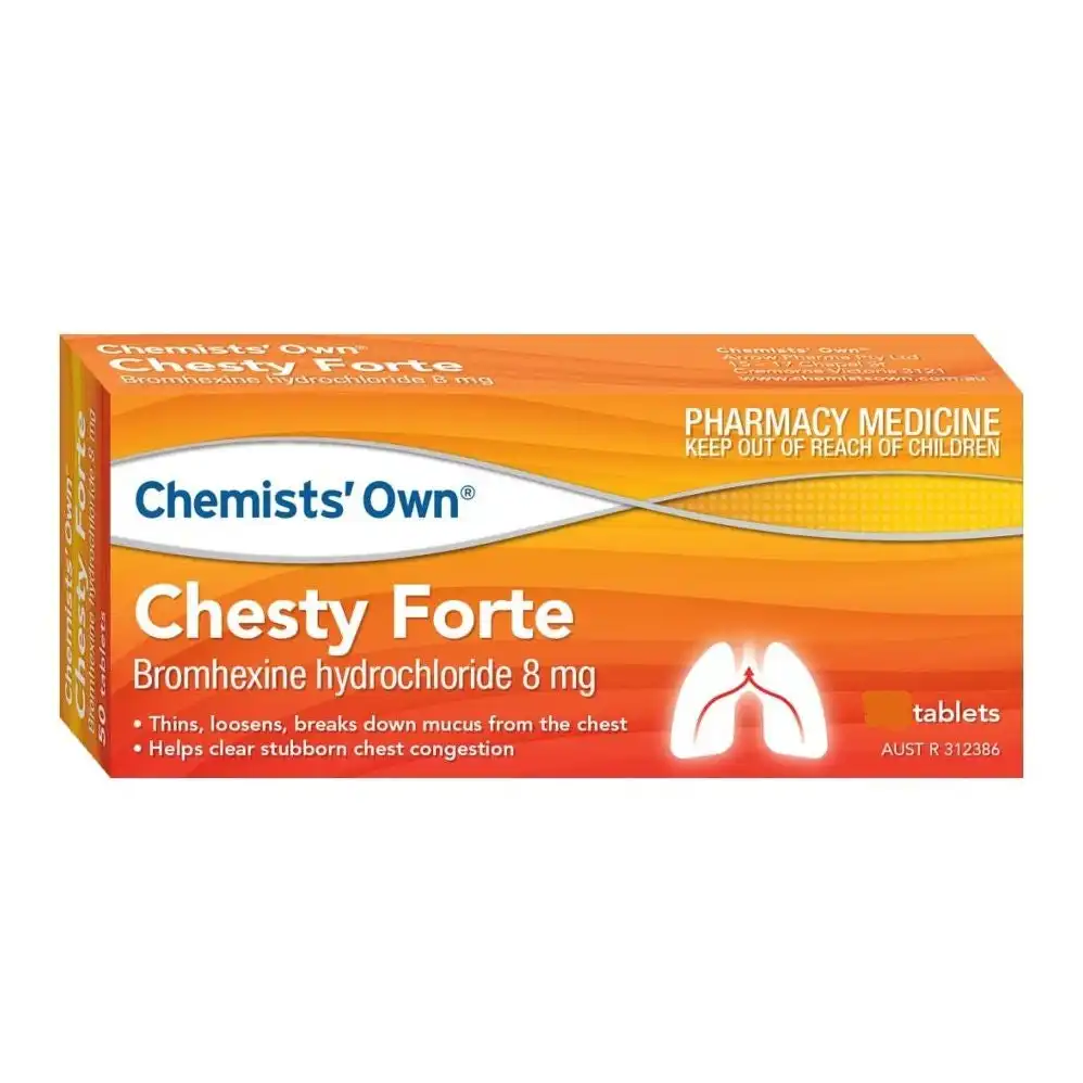Chemists' Own Chesty Forte 100 Tabs (Generic of BISOLVON CHESTY FORTE)