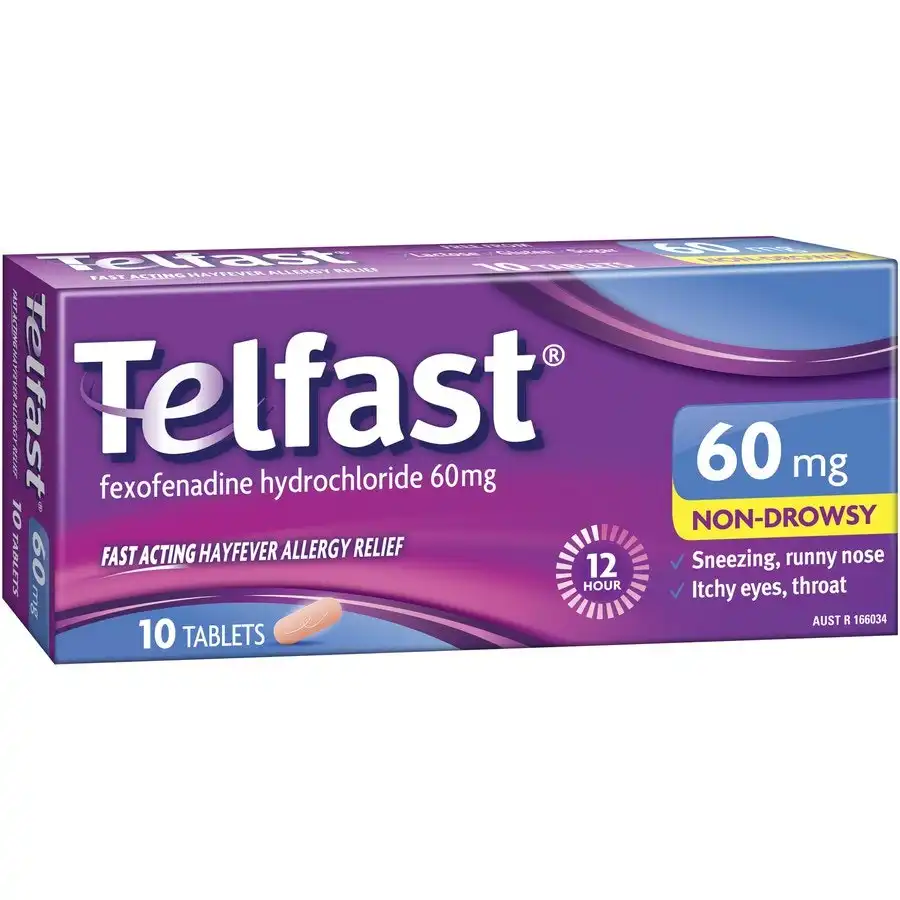 Telfast 60mg Non-Drowsy Tablets 10 Pack