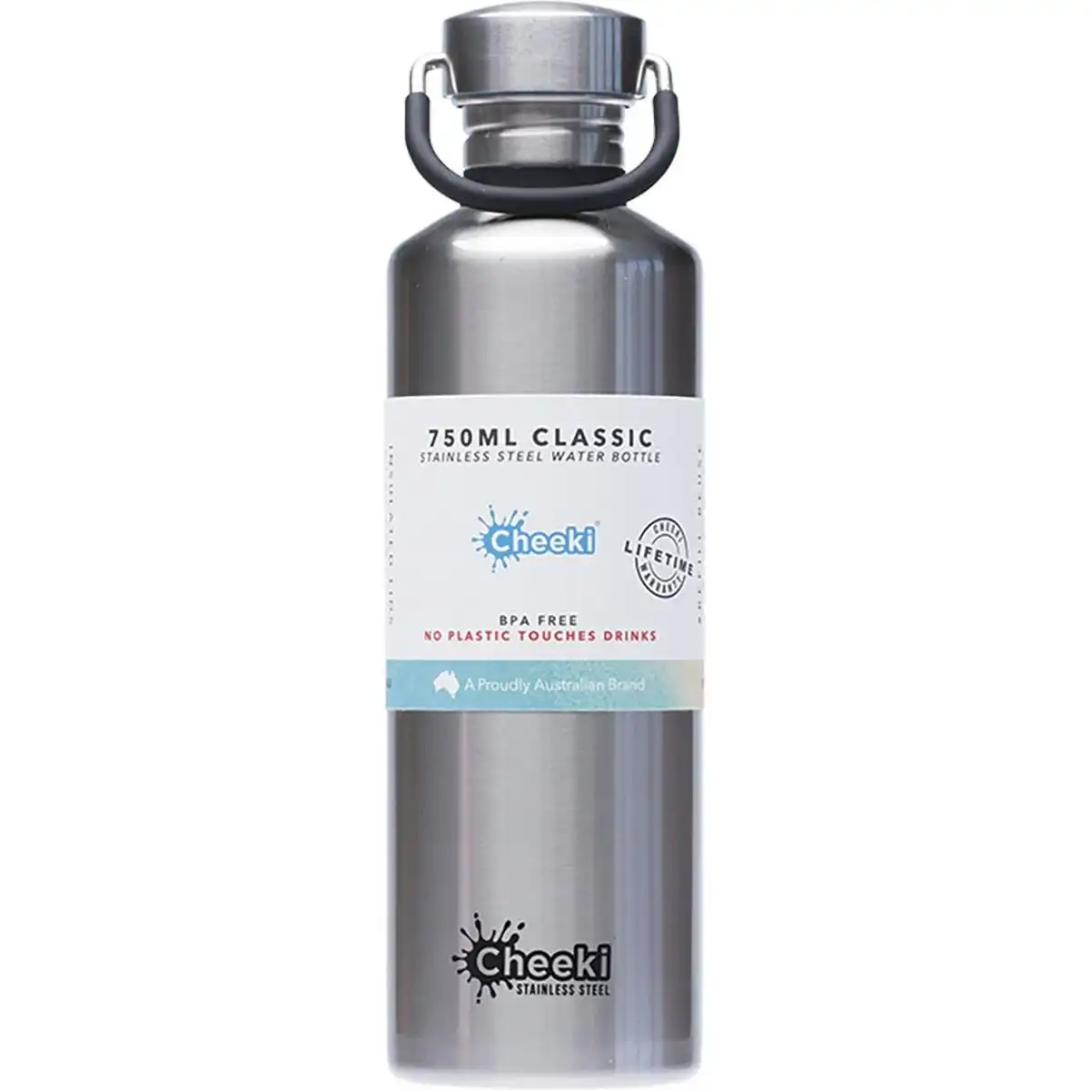 Cheeki Stainless Steel Bottle Silver 750ml