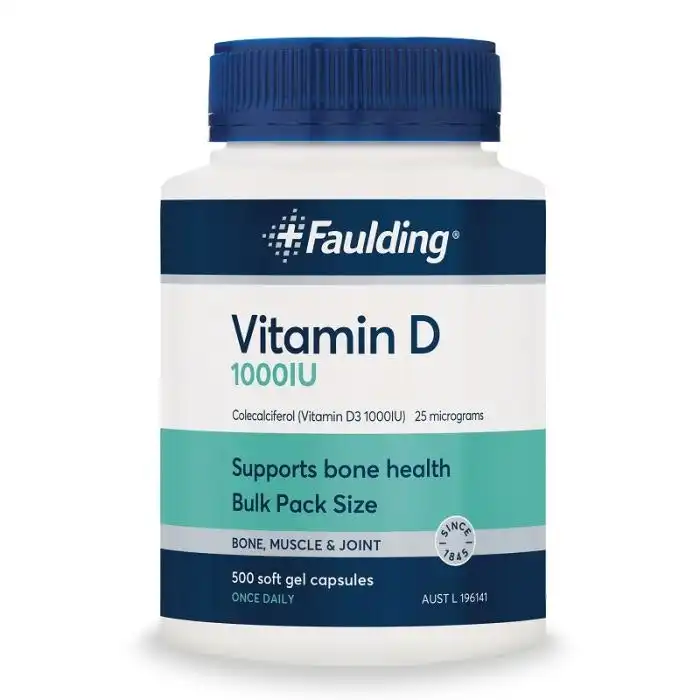 Faulding Vitamin D 1000IU 500 Caps