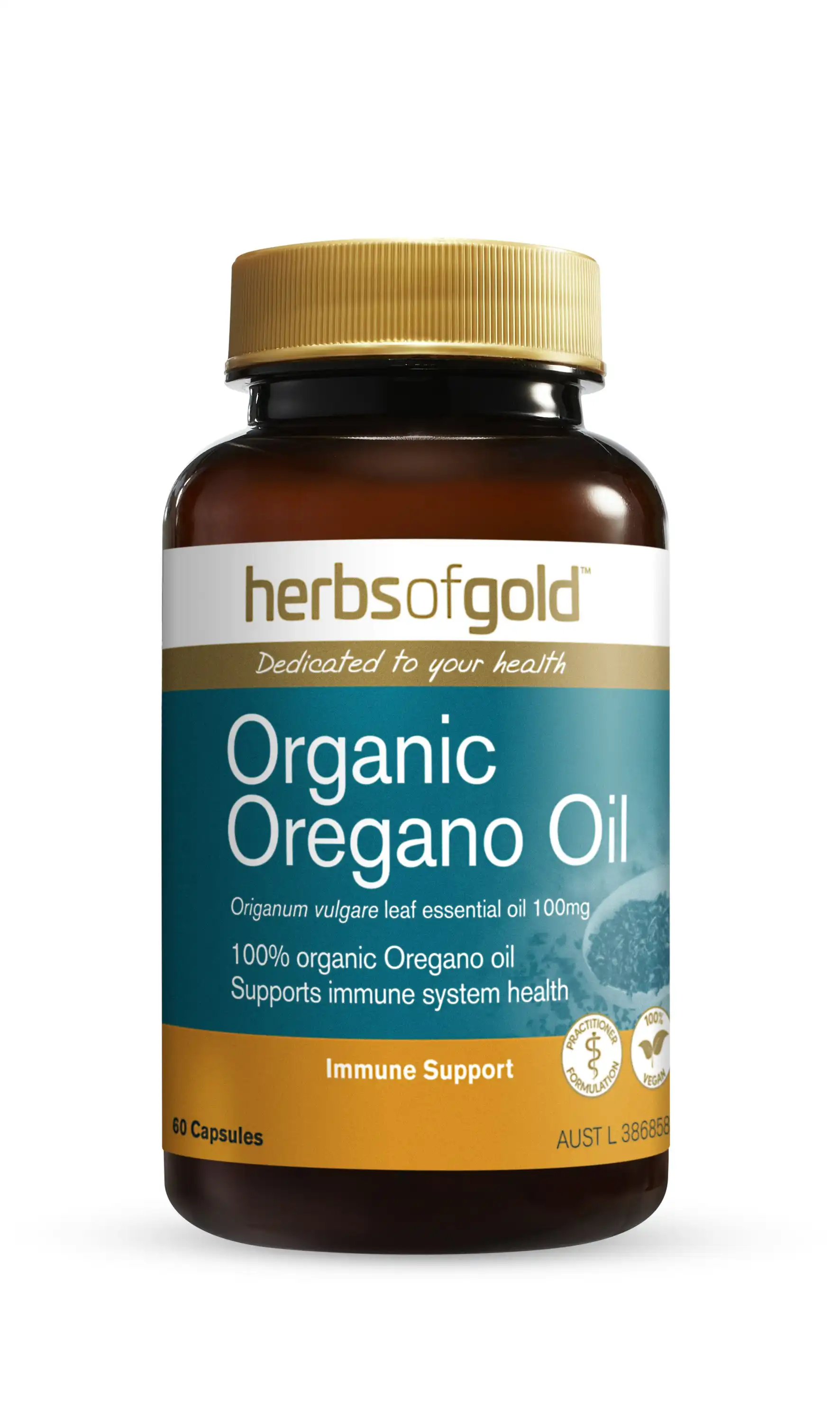 Herbs Of Gold Organic Oregano Oil 60c