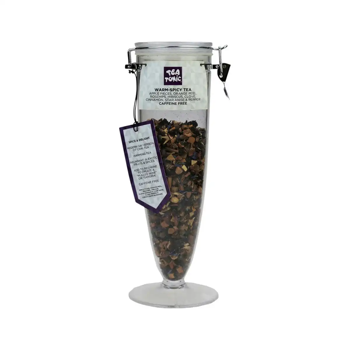 Tea Tonic Display Cone Jar EMPTY Warm Spicy