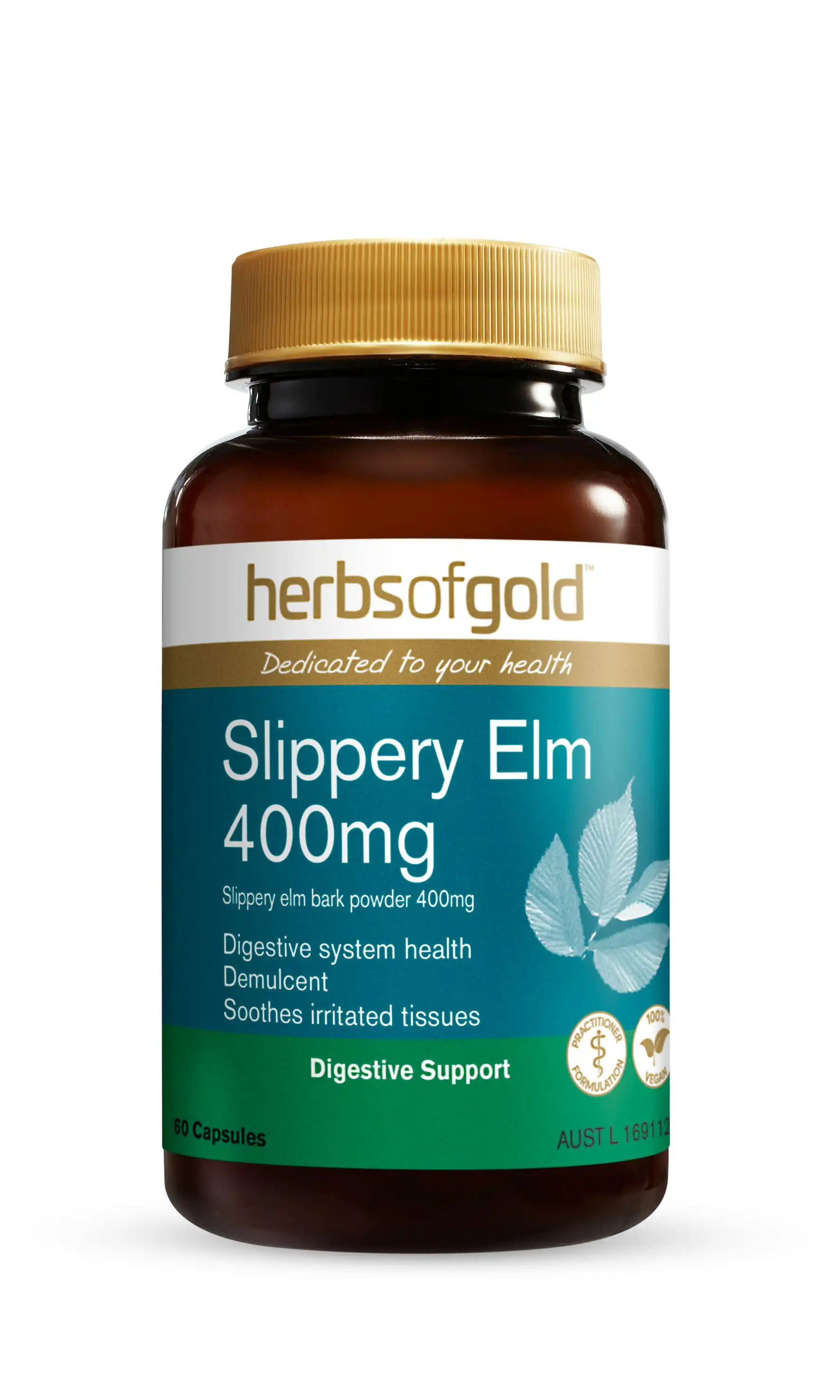 Herbs Of Gold Slippery Elm 400mg 60c
