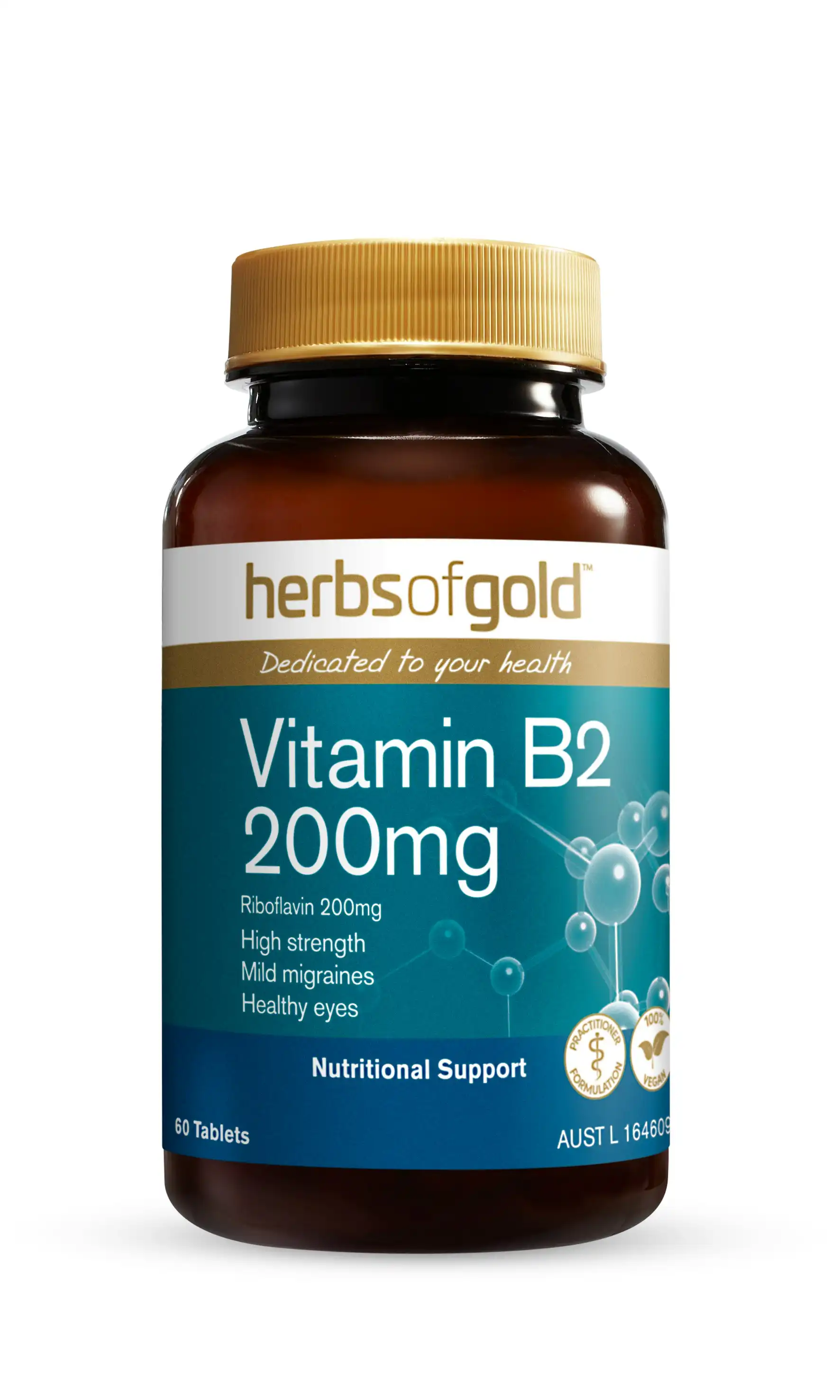 Herbs Of Gold Vitamin B2 200mg 60t