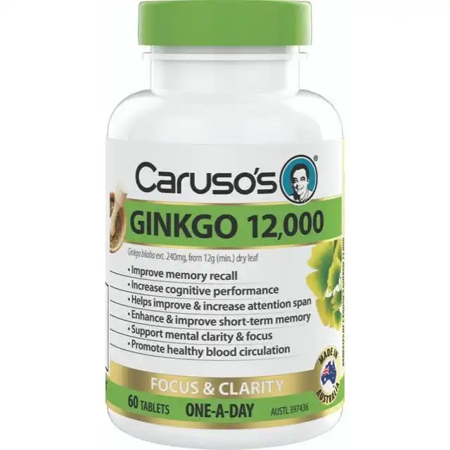 Caruso's Ginkgo 12,000 60 Tablets