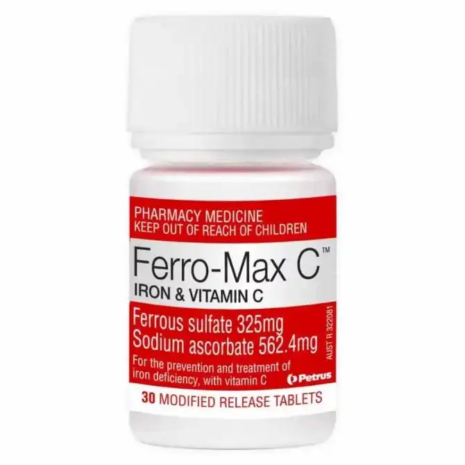Ferro Max C Iron & Vitamin C 30 Tablets