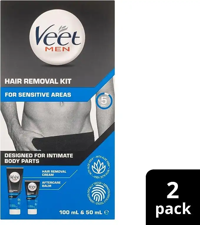 Veet Men Hair Removal Kit for INTIMATE Areas Cream 150G