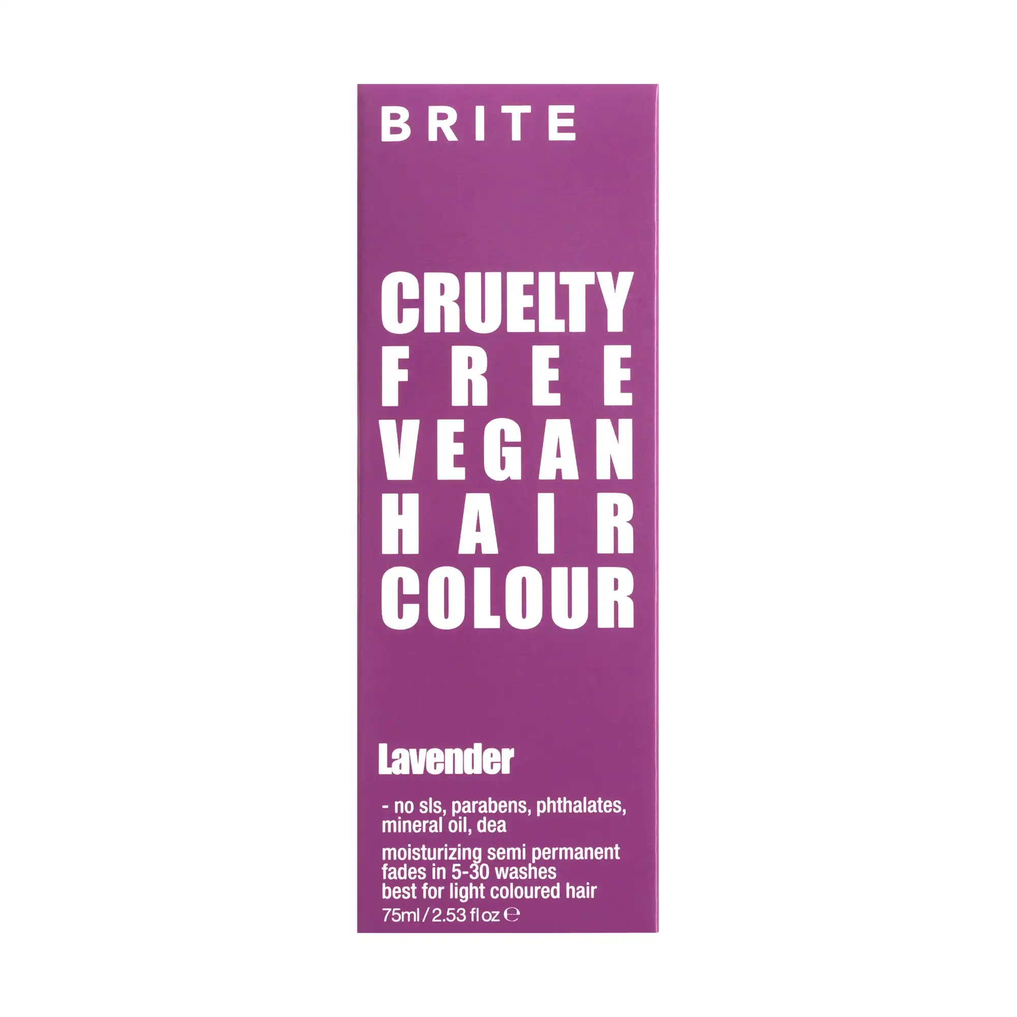 Brite Organix  Semi Permanent Hair colour  Lavender 75ml